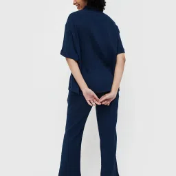 Ginger by Lifestyle Navy Cotton Shirt With Pyjamas image 2