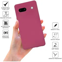 Sprig Liquid Silicone Back Cover for Google Pixel 7A 5G (Red) image 2