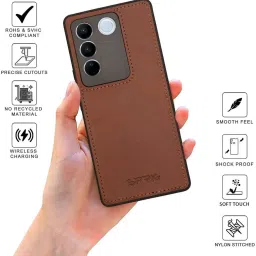 Sprig Back Cover for VIVO V27 5G (Brown) image 2
