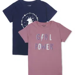 Gini & Jony Kids Navy & Lilac Printed Top-picture-18