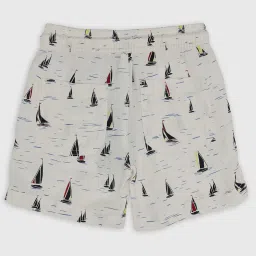 Tommy Hilfiger Boys White Linen Printed Shorts image 2