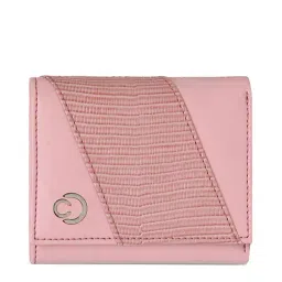 Caprese Zoey Blush Faux Leather Textured Tri-Fold Wallet-picture-19