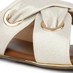 Inc.5 Women's Gold Cross Strap Sandals image 5