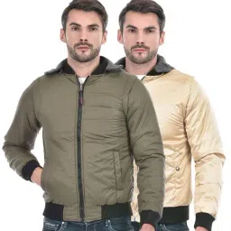 Lawman Pg3 Olive & Beige Regular Fit Reversible Jacket-picture-28