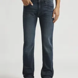 Pepe Jeans Dark Indigo Blue Cotton Regular Fit Jeans-image-44