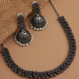 Fida Ethnic Silver Jewellery Set-image-66