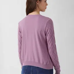 Van Heusen Lavender Regular Fit Cardigan image 2