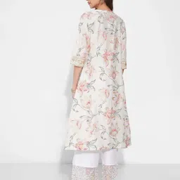 Rangmanch By Pantaloons White Regular Fit Floral Print Kurta image 2
