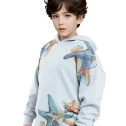 Rare Ones Boys Blue Printed Sweatshirt image 4