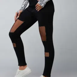 Dolce Crudo Black Slim Fit Distressed Jeans-picture-21