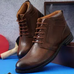 Hoversoul x Nico Nerini Men's Skei Brown Derby Boots-picture-38