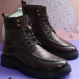 Hoversoul x Nico Nerini Men's Ciclo Brown Derby Boots-image-7