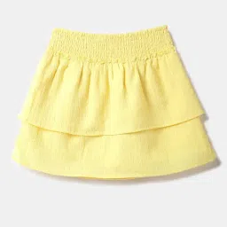 United Colors of Benetton Kids Yellow Solid Skirt-picture-40