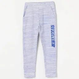 Fame Forever by Lifestyle Kids Blue & White Textured Trackpants-picture-27