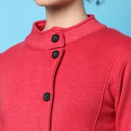 Campus Sutra Red Cotton Jacket image 5