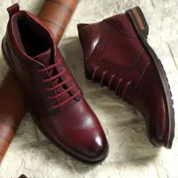 Hoversoul x Nico Nerini Men's Skei Burgundy Derby Boots-image-90