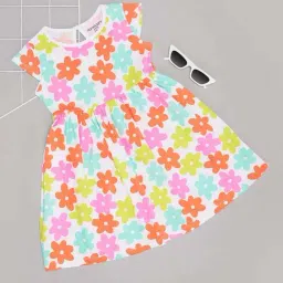 Pantaloons Junior Girls Multicolor Cotton Floral Casual Dresses-picture-20
