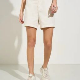 Honey By Pantaloons White Cotton Regular Fit Shorts-picture-5