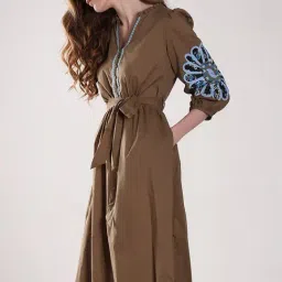 Vero Moda Brown Regular Fit Midi Dress-picture-41