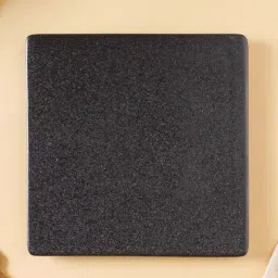 Nestasia Black Textured Square-Shaped Ceramic Serving Platter, Microwave-Safe, Small, 7-inch-picture-81