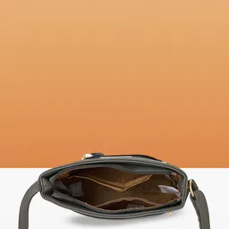 Caprese Women Textured Structured Leather Sling Bag image 3