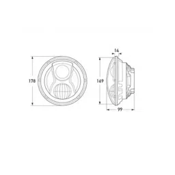 Hella 17.78 cm (7 Inch) Round High Beam LED Head Lamp For Universal Vehicle, 958.307-021 image 3