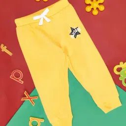 Pantaloons Baby Yellow Cotton Printed Trackpants-image-53