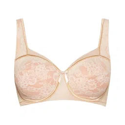 Enamor Beige Under Wired Padded Full Coverage Bra image 3