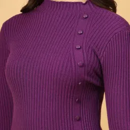 Mafadeny Purple Regular Fit Pullover image 5