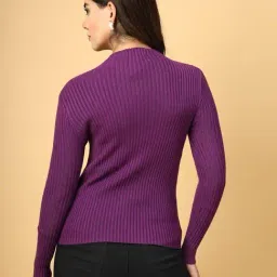Mafadeny Purple Regular Fit Pullover image 2