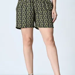 BAESD Women Printed High-Rise Shorts-image-58