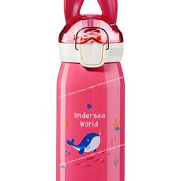 FunBlast BPA Free Double Walled Vacuum Insulated Stainless Steel Water Bottle with Straw Pink- 530 ML-picture-31