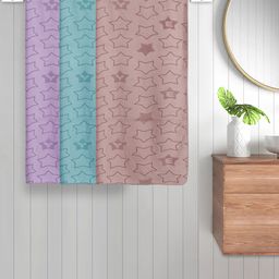FABINALIV Set of 3 Cotton Kids Bath Towels (110X60 cm) Geometric - Multicolor-picture-36
