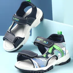 Cute Walk by Babyhug Slip On Sandals with Velcro Closure - Blue-picture-22