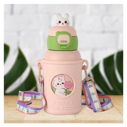 Cello Babybop Stainless Steel Double Walled Kids Flask Peach - 500 ml-picture-1