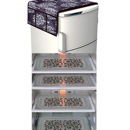 Dakshya Industries Fridge Top Cover and Fridge Mat Combo Set of 5-picture-15