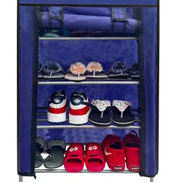 Urban Choice 4-Layer Blue Metal Shoe Rack Durable, Space-Saving Shoe Organizer for Home & Office-picture-24