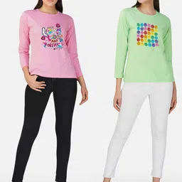 Metronaut Women 2 Printed Bio Finish T-shirt image 4