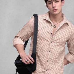 SZN Men Textured Polyester Regular Fit Casual Shirt-picture-29