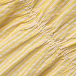 kookie kids india Kookie Kids Woven Frill Sleeves Butterfly Yard Dyed Striped Top - Yellow image 3