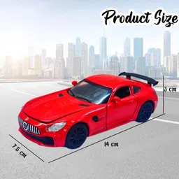 YAMAMA Mercedes AMG GT Sports Car Toys Alloy Metal Die-cast Friction Car With Openable Doors, Light And Realistic Music (Pack of 1 Color May Vary) image 3