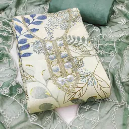 Blissta Printed Unstitched Dress Material image 4