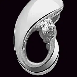 Surat Diamond Jewellery Sterling Silver Dazzling Diamond Pendant image 2