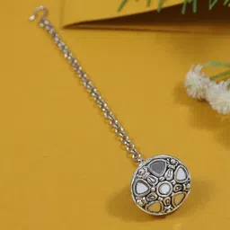 I Jewels Silver-Plated Matha Patti Head Jewellery-picture-46