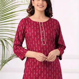 INAVISH Ethnic Motifs Printed Gotta Patti Pure Cotton Gotta Patti Kurti-picture-38