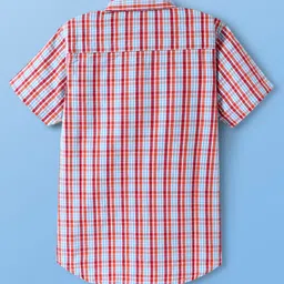 Pine Kids Cotton Woven Half Sleeves Checks Shirt With T Shirt - Multicolour image 5