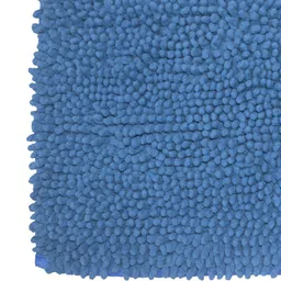 BIANCA Set of 2 Blue Solid Anti-Skid Bath Rugs image 4