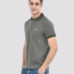 IZOD Green Slim Fit Self Pattern Polo T-Shirt image 3