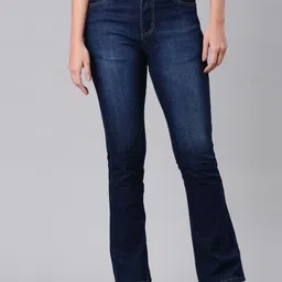 ZHEIA Women Cotton Bootcut High-Rise Stretchable Jeans-picture-14