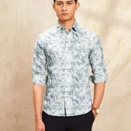 U.S. Polo Assn. Blue Cotton Regular Fit Printed Shirt-picture-38